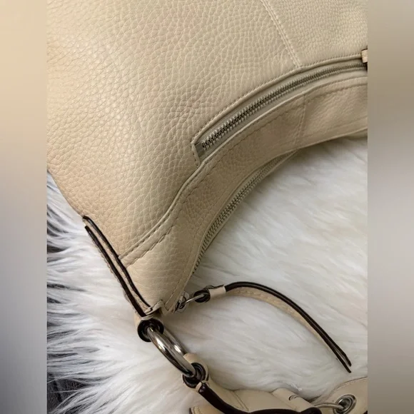 Coach Cream Leather Hobo Bag# F 13730 - Picture 8 of 15